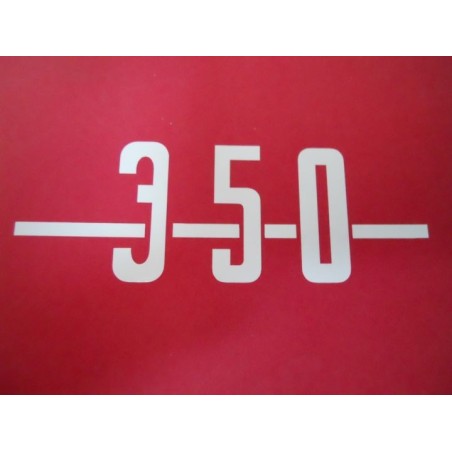 Adhesivo tapa lateral Ducati Road 350 (color blanco)