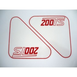 Adhesivos Ducati 200TS cajas de herramientas.