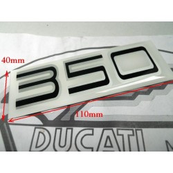 Insignia resina NUEVA Ducati 350 (fondo blanco)