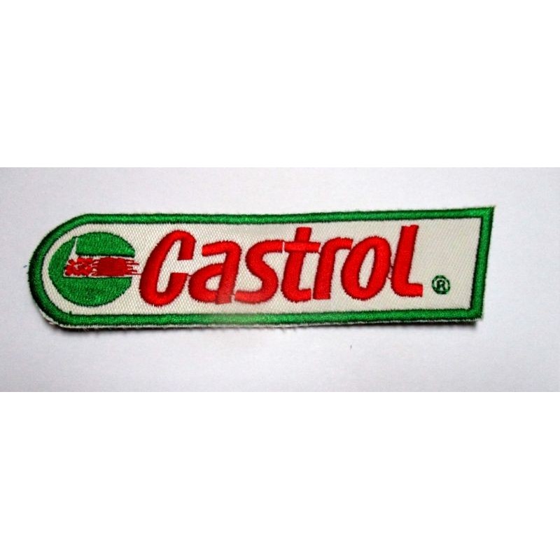 Parche bordado thermo-adhesivo Logo Castrol Racing.