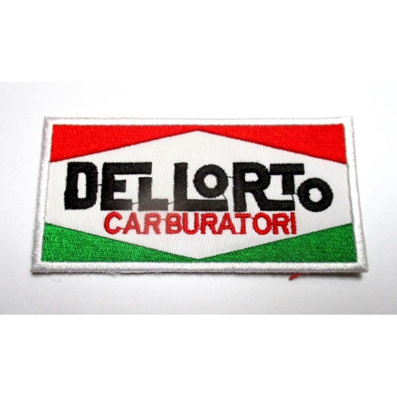 Parche bordado thermo-adhesivo Logo Dellorto.