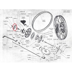 Cubre-tuercas tambor trasero NUEVO Guzzi 98 Zigolo. (Ref./ 24469 bis MH).