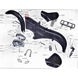 Tornillo delantero fijacion carroceria a cuadro NUEVO Guzzi 98 Zigolo-110 Lario. (Ref./ 38387).