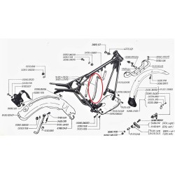 Tirante lateral bastidor derecho NUEVO Montesa Cota 348-349. (Ref. 5120.426).