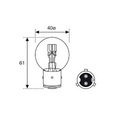 Lampara 12v 45/40w NUEVA  Tipo BA21d.