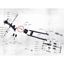 Tornillo+tuerca regulador elastico basculante NUEVO Guzzi 98 Zigolo. (Ref./ 24398).