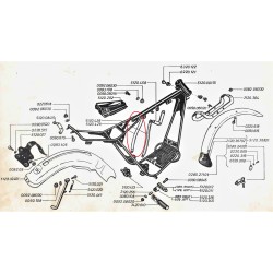 Tirante lateral bastidor izquierdo NUEVO Montesa Cota 348-349. (Ref. 5120.425).