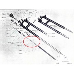 Vastago horquilla suspension NUEVO Guzzi 98 Zigolo. (Ref./ 24429).