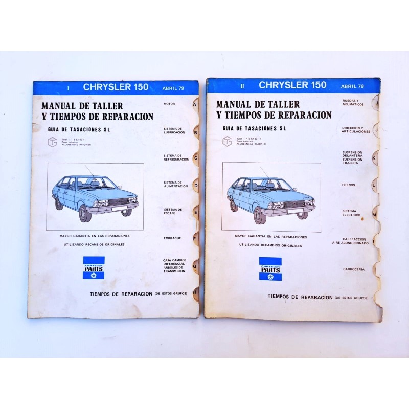 Manuales de taller I y II USADOS Chrysler 150.