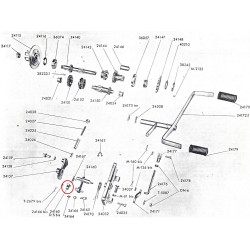 Gatillo selector cambio NUEVO Guzzi 98 Zigolo-110 Lario. (Ref./ 24160 bis).