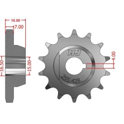 Piñon ataque 15 dientes NUEVO Montesa Enduro-Cota-Cappra. (paso 428).