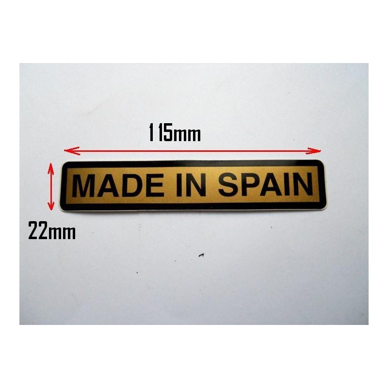 Adhesivo "Made in Spain" (115x22) Montesa, Bultaco, Ossa, Derbi.