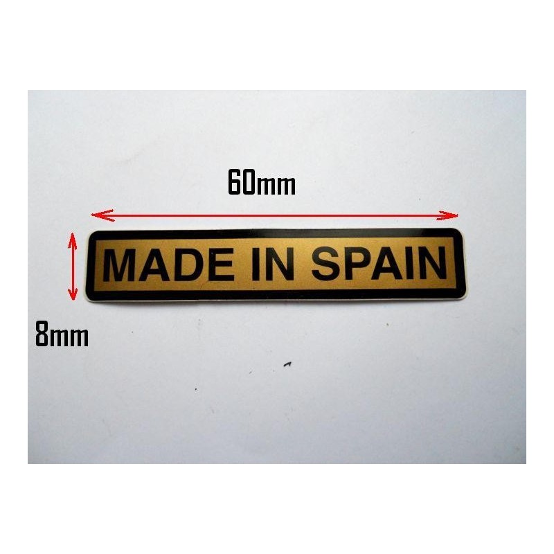 Adhesivo "Made in Spain" (60x8) Montesa, Bultaco, Ossa, Derbi.
