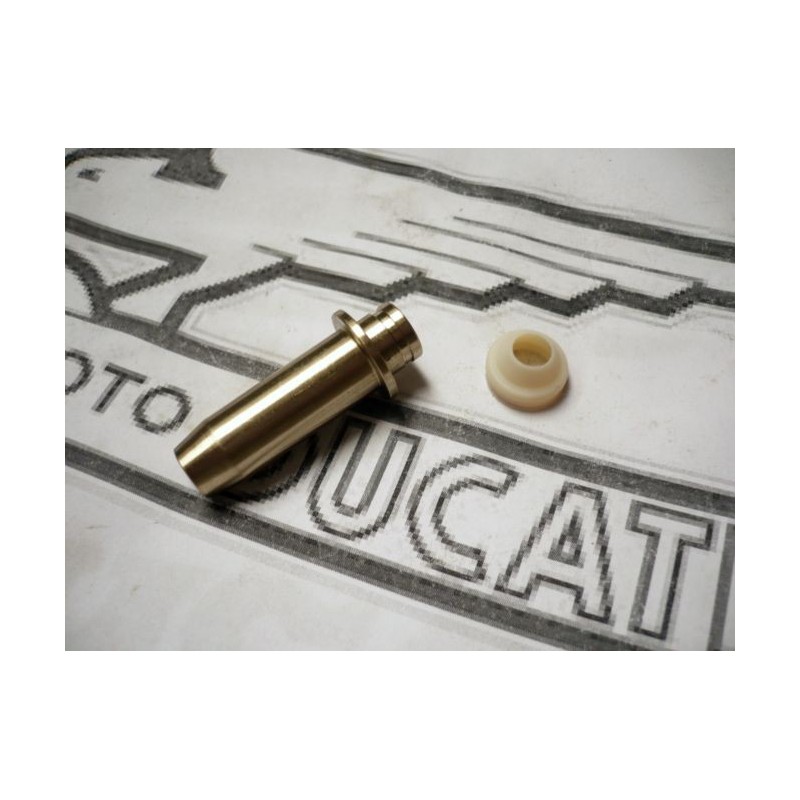 Guia y reten Valvula Escape-Admision NUEVA Ducati 125-160 (Sobremedida 0,9mm). 