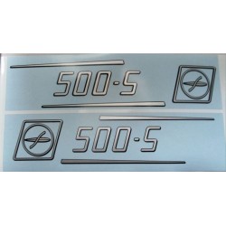Adhesivos tapas laterales Sanglas 500 S "letras plata".