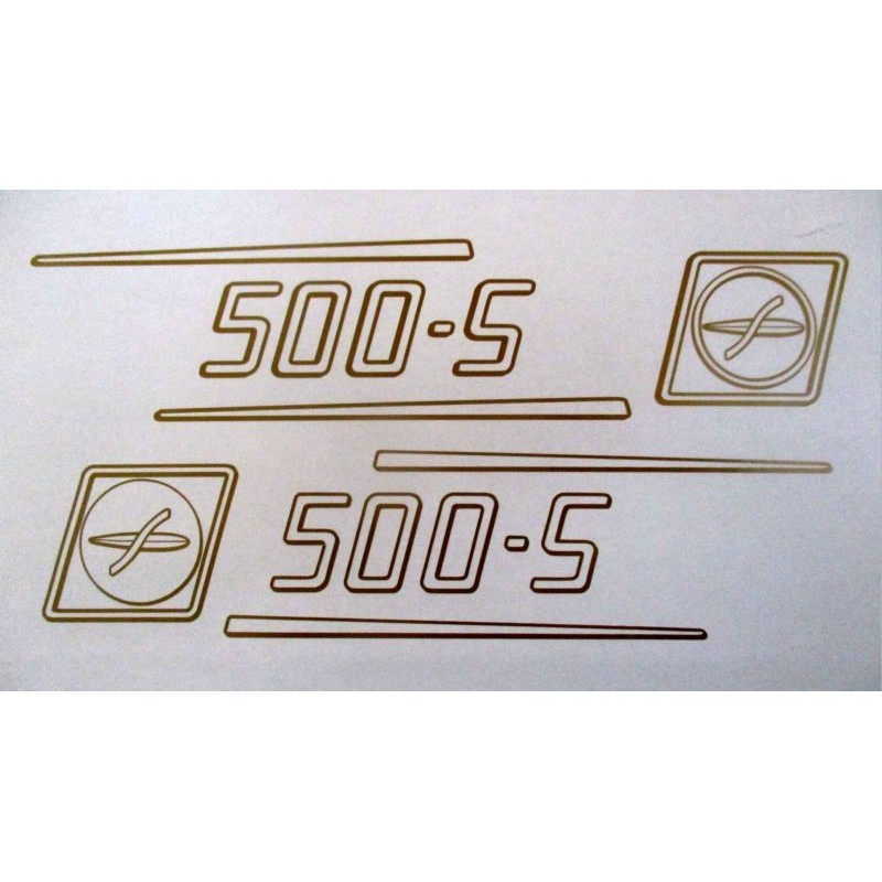 Adhesivos tapas laterales Sanglas 500 S "letras doradas".