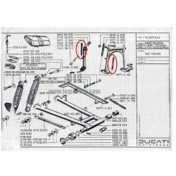 Muelle caballete Central / Lateral NUEVO Ducati 500 Desmo.