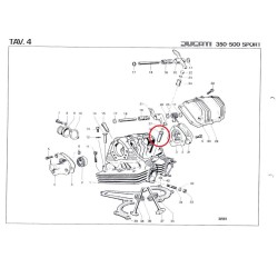 Guia Valvula Escape (+0,06) NUEVA Ducati Bicilindrica 350-500 (Sistema Desmodronico)