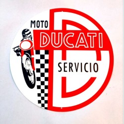 Rotulo metalico servicio Ducati (Ø 30cm)