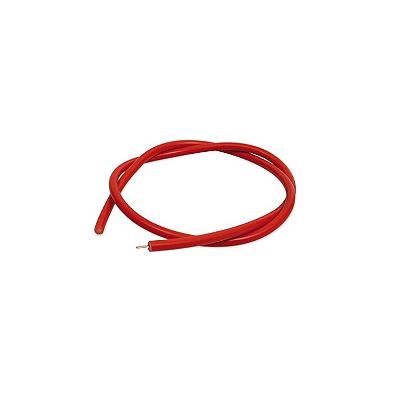 Cable bobina alta-pipa bujia NUEVO color rojo (trozo de 50cm)