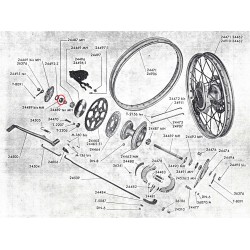 Tapon fijacion rodamiento rueda trasera NUEVO Guzzi 98 Zigolo. (Ref./ 24489 bis).