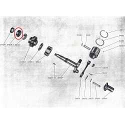 Rodamiento lado plato magnetico NUEVO Guzzi 98 Zigolo. (Ref./ 24038/1).