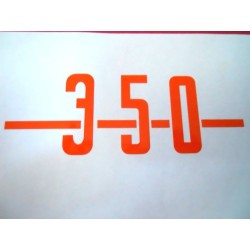 Adhesivo tapa lateral Ducati Road 350 (naranja butano)
