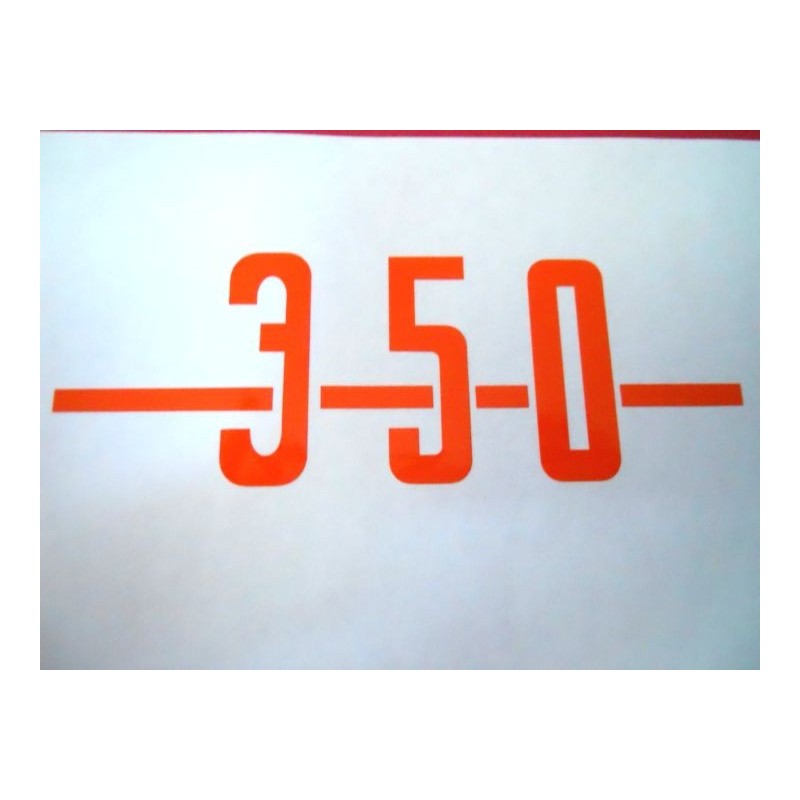Adhesivo tapa lateral Ducati Road 350 (naranja butano)