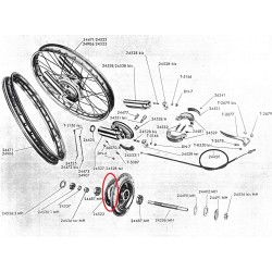 Plato fijacion radios tambor rueda delantera NUEVO Guzzi 98 Zigolo. (Ref./ 24522).