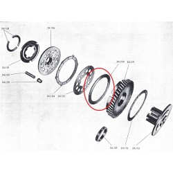 Disco ferodo embrague NUEVO Guzzi 98 Zigolo. (Ref./ 24122).