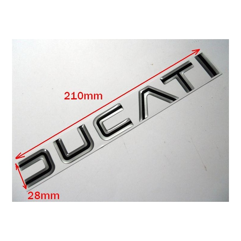 Insignia resina NUEVA Ducati Desmo-Strada-Vento (fondo blanco)